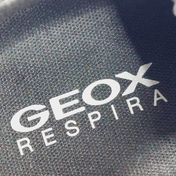 NEW Geox Respira Black Reptile Pattern White Outsole Lace Up Sneakers D198 - Picture 9 of 12